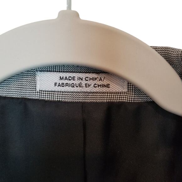 Express Blazer Mens 36R Gray Photographer Wool Fitted Suit Coat Jacket Career - Picture 6 of 9